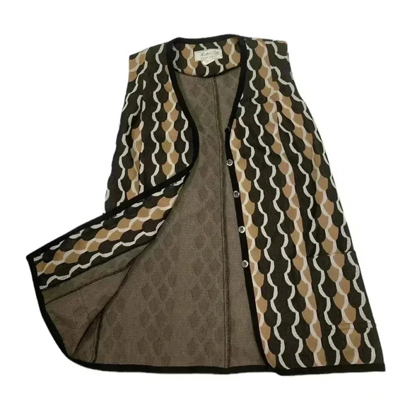 Glenayr Kitten 2 Piece Vintage Suit Brown, White & Grey Size 12 - Picture 3 of 11